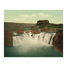 Cargar imagen en el visor de la galería, Digitally Restored and Enhanced 1898 Shoshone Falls Idaho Print - Niagara of the West Snake River Canyon - Bonneville Flood Era - Archival Print

