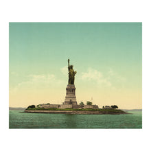 Load image into Gallery viewer, Digitally Restored and Enhanced 1905 Statue of Liberty Photo - New York Harbor Detroit Photochrom - Progressive Era Immigration - Archival Print
