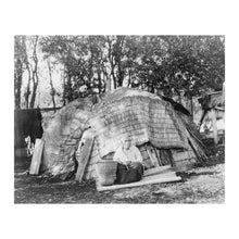 Load image into Gallery viewer, Digitally Restored and Enhanced 1923 Klamath Tule Hut Print - Indigenous Oregon Dwelling Pacific Northwest - Traditional Shelter - Archival Print
