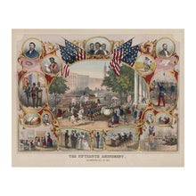 Cargar imagen en el visor de la galería, Digitally Restored and Enhanced 1870 Fifteenth Amendment Print - Civil Rights Reconstruction Era - Baltimore Voting Rights Parade - Archival Print
