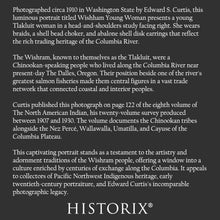 Load image into Gallery viewer, Digitally Restored and Enhanced 1910 Wishham Young Woman Portrait Print - Columbia River Indigenous Pacific Northwest - Trading Heritage - Archival Print
