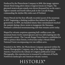 Load image into Gallery viewer, Digitally Restored and Enhanced 1898 Mt. Hood Print - Oregon Cascade Range Volcanic Summit - Evergreen Forest Mazamas Era - Archival Print
