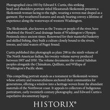 Load image into Gallery viewer, Digitally Restored and Enhanced 1913 Hleastunuh Skokomish Portrait Print - Indigenous Olympic Peninsula Washington - Hood Canal Heritage - Archival Print
