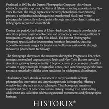 Load image into Gallery viewer, Digitally Restored and Enhanced 1905 Statue of Liberty Photo - New York Harbor Detroit Photochrom - Progressive Era Immigration - Archival Print
