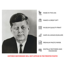Cargar imagen en el visor de la galería, Digitally Restored and Enhanced 1961 John F. Kennedy Print - Official Presidential Portrait - White House Navy 35th President - Archival Print
