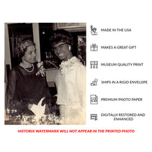 Cargar imagen en el visor de la galería, Digitally Restored and Enhanced 1968 Rosa Parks and Shirley Chisholm Print - Civil Rights Icons Portrait - American History Pioneers - Archival Print
