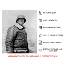 Cargar imagen en el visor de la galería, Digitally Restored and Enhanced 1943 General George Patton Print - WWII Military Portrait North Africa Campaign - World War II - Archival Print
