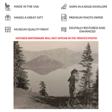 Cargar imagen en el visor de la galería, Digitally Restored and Enhanced 1923 The Chief Klamath Print - Crater Lake Oregon Indigenous Pacific Northwest - Sacred Caldera - Archival Print
