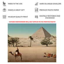 Load image into Gallery viewer, Digitally Restored and Enhanced 1890 Great Pyramid Print - Giza Cairo Egypt - Ancient Architecture Victorian Egyptology - Archival Print
