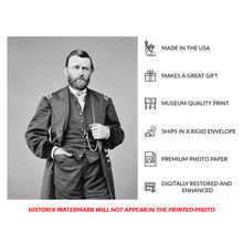 Load image into Gallery viewer, Digitally Restored and Enhanced 1855 Ulysses S. Grant Print - Civil War General 18th President - Brady-Handy Collection - Archival Print
