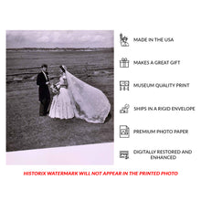 Cargar imagen en el visor de la galería, 1953 JFK Wedding Portrait - John and Jacqueline Kennedy - Newport Rhode Island Formal Photo - Archival Print

