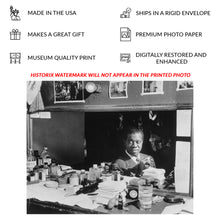 Load image into Gallery viewer, Digitally Restored and Enhanced 1946 Louis Armstrong Photo - Aquarium New York Jazz Performance - Post-War Trumpet Legend - Archival Print

