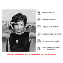 Load image into Gallery viewer, 1962 Barbra Streisand Print - Early Career Portrait - Broadway Singer Actress New York 1960s - Archival Print
