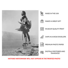Cargar imagen en el visor de la galería, Digitally Restored and Enhanced 1908 The Eagle Catcher Print - Hidatsa Indigenous Missouri River - North Dakota Eagle Trapping - Archival Print
