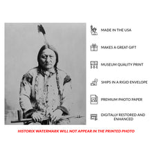 Load image into Gallery viewer, Digitally Restored and Enhanced 1884 Sitting Bull Print - Lakota Leader Portrait Calumet - Native American Frontier History - Archival Print
