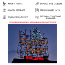 Cargar imagen en el visor de la galería, Digitally Restored and Enhanced 2018 Portland Oregon Sign Print - Neon Landmark Burnside Bridge - Willamette River Old Town - Archival Print
