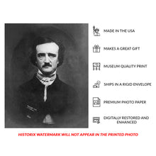 Load image into Gallery viewer, 1904 Edgar Allan Poe Print - Gothic Author Portrait - Literary Master Macabre Fiction Victorian - Archival Print
