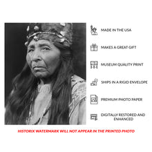 Cargar imagen en el visor de la galería, Digitally Restored and Enhanced 1923 Klamath Woman Portrait Print - Indigenous Oregon Pacific Northwest - Southern Oregon Heritage - Archival Print
