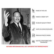 Cargar imagen en el visor de la galería, 1964 Martin Luther King Jr. Print - Portrait Civil Rights Leader - Nobel Peace Prize American History - Archival Print
