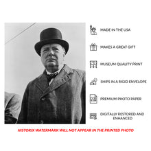 Cargar imagen en el visor de la galería, Digitally Restored and Enhanced 1942 Winston Churchill Print - WWII British Prime Minister Wartime Portrait - Allied Leadership - Archival Print
