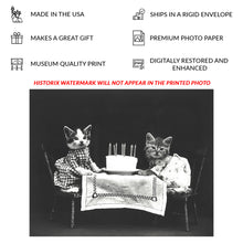Load image into Gallery viewer, Digitally Restored and Enhanced 1914 Birthday Cake Print - Children Party Celebration - Progressive Era Childhood Illustration - Archival Print
