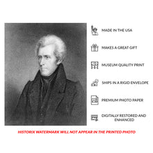 Load image into Gallery viewer, 1815 Andrew Jackson Print - Seventh President Portrait - Battle of New Orleans Hero War of 1812 - Archival Print
