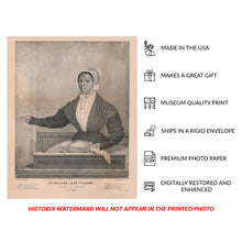 Cargar imagen en el visor de la galería, Digitally Restored and Enhanced 1844 Juliann Jane Tillman Portrait - AME Church Preacher - Philadelphia Antebellum Religious Leader - Archival Print
