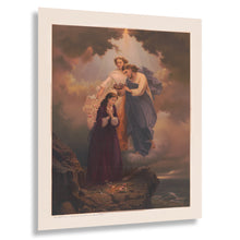 Cargar imagen en el visor de la galería, Digitally Restored and Enhanced 1871 The Faithful Crowned Print - Victorian Religious Allegorical - Heaven Angels Christ Philadelphia - Archival Print
