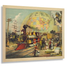 Load image into Gallery viewer, Digitally Restored and Enhanced 1882 Illinois Central Railroad Print - World Railroad Scene - Gilded Age Rail Commerce History - Archival Print
