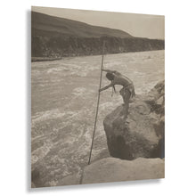 Load image into Gallery viewer, Digitally Restored and Enhanced 1910 The Fisherman Wishham Print - Columbia River Indigenous Salmon Fishing - Pacific Northwest - Archival Print
