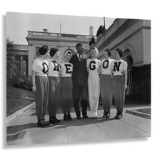 Cargar imagen en el visor de la galería, Digitally Restored and Enhanced 1940 Oregon Winter Sports Carnival Print - White House Good Will Tour - Mt. Hood Ski Tourism Era - Archival Print
