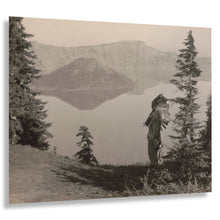 Cargar imagen en el visor de la galería, Digitally Restored and Enhanced 1923 The Chief Klamath Print - Crater Lake Oregon Indigenous Pacific Northwest - Sacred Caldera - Archival Print
