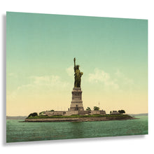 Load image into Gallery viewer, Digitally Restored and Enhanced 1905 Statue of Liberty Photo - New York Harbor Detroit Photochrom - Progressive Era Immigration - Archival Print
