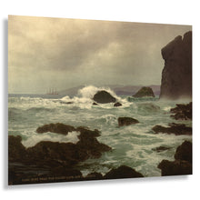Load image into Gallery viewer, Digitally Restored and Enhanced 1901 Surf Golden Gate Print - San Francisco California - Pacific Coast Seascape Detroit Photochrom - Archival Print
