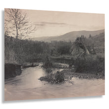 Load image into Gallery viewer, Digitally Restored and Enhanced 1900 Sun Rise on the Umatilla Print - Indigenous Oregon Tipi Columbia Plateau - Reservation Heritage - Archival Print
