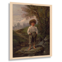 Load image into Gallery viewer, Digitally Restored and Enhanced 1868 Barefoot Boy Print - Whittier Poem Victorian Childhood - Rural American Pastoral Poetry - Archival Print
