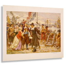 Load image into Gallery viewer, Digitally Restored and Enhanced 1932 Fall of New Amsterdam Print - Peter Stuyvesant Surrender 1664 - Dutch Colonial New York History - Archival Print
