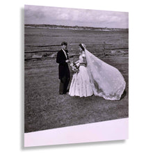 Cargar imagen en el visor de la galería, 1953 JFK Wedding Portrait - John and Jacqueline Kennedy - Newport Rhode Island Formal Photo - Archival Print
