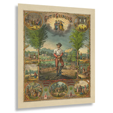 Cargar imagen en el visor de la galería, Digitally Restored and Enhanced 1873 Gift for the Grangers Print - National Grange Farmers Movement - Gilded Age Agriculture - Archival Print
