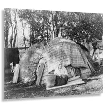 Load image into Gallery viewer, Digitally Restored and Enhanced 1923 Klamath Tule Hut Print - Indigenous Oregon Dwelling Pacific Northwest - Traditional Shelter - Archival Print
