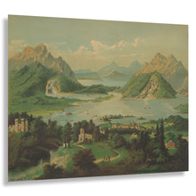 Cargar imagen en el visor de la galería, Digitally Restored and Enhanced 1878 Lakes of Killarney Print - Ireland County Kerry - Victorian Landscape Irish Heritage - Archival Print
