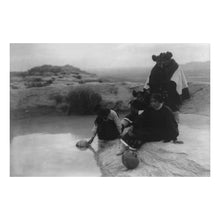Load image into Gallery viewer, Digitally Restored and Enhanced 1906 Hopi Water Girls Print - Indigenous Children Arizona Southwest - Mesa Daily Life Photography - Archival Print
