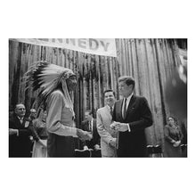 Cargar imagen en el visor de la galería, Digitally Restored and Enhanced 1960 LaSalle Pocatello JFK Meeting Print - Shoshone Bannock Idaho Campaign Rally - Presidential Visit - Archival Print
