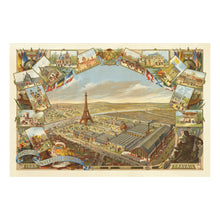 Load image into Gallery viewer, Digitally Restored and Enhanced 1889 Exposition Universelle Paris Print - Eiffel Tower World's Fair - French Revolution Centennial - Archival Print
