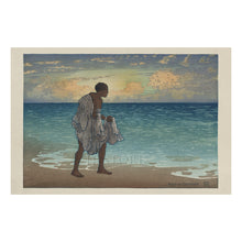 Cargar imagen en el visor de la galería, Digitally Restored and Enhanced 1920 Hawaii Photo - Hawaiian Fisherman Traditional Fishing - Pacific Island Indigenous Culture - Archival Print
