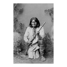 Load image into Gallery viewer, Digitally Restored and Enhanced 1886 Geronimo Print - Apache Leader Portrait Arizona Territory - Frontier West Native American - Archival Print
