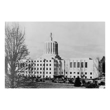 Load image into Gallery viewer, Digitally Restored and Enhanced 1939 Oregon State Capitol Print - Salem Art Deco Architecture - PWA New Deal Depression Era - Archival Print
