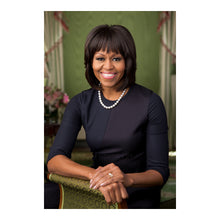 Load image into Gallery viewer, Digitally Restored and Enhanced 2013 Michelle Obama Print - First Lady Official White House Portrait - Green Room Photograph - Archival Print
