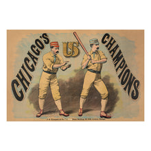 Load image into Gallery viewer, Digitally Restored and Enhanced 1876 Chicago White Stockings Print - Baseball Champions National League - Inaugural Season Poster - Archival Print
