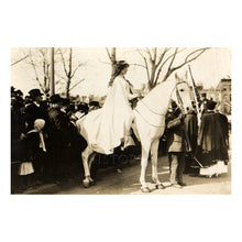 Load image into Gallery viewer, Digitally Restored and Enhanced 1913 Inez Milholland Suffragette Print - Women's Suffrage March Washington DC - Pennsylvania Avenue - Archival Print
